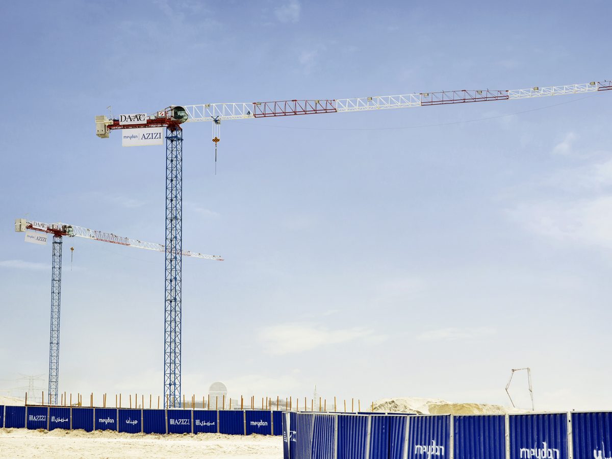 Raimondi supplies two MRT111 topless tower cranes for Azizi Riviera project in Dubai